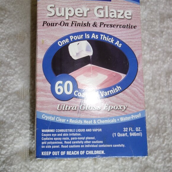 Rust-Oleum Parks Super Glaze Glossy Clear Thick 2 Part Epoxy Resin BOX - Picture 1 of 7